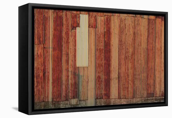 Close-up of rusted corrugated metal panels.-Stuart Westmorland-Framed Premier Image Canvas