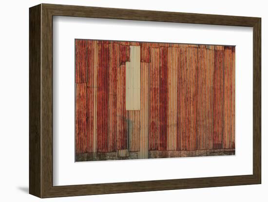 Close-up of rusted corrugated metal panels.-Stuart Westmorland-Framed Photographic Print