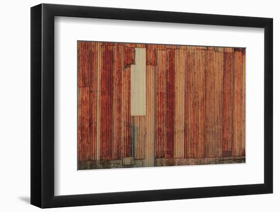 Close-up of rusted corrugated metal panels.-Stuart Westmorland-Framed Photographic Print