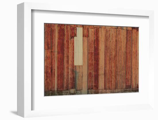 Close-up of rusted corrugated metal panels.-Stuart Westmorland-Framed Photographic Print