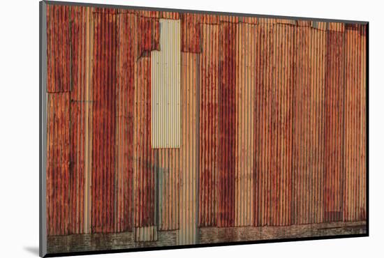Close-up of rusted corrugated metal panels.-Stuart Westmorland-Mounted Photographic Print