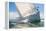 Close up of Sailing Boat, Sail Boat or Yacht at Sea-darrenmbaker-Framed Premier Image Canvas