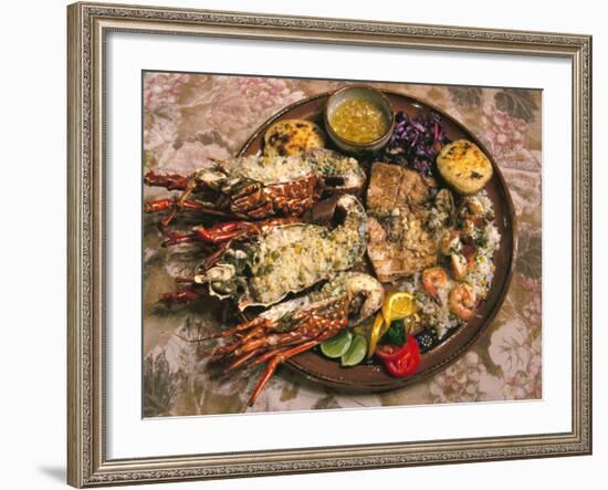 Close-up of Seafood Platter, Puerto Vallarta, Mexico-Merrill Images-Framed Photographic Print