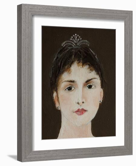 Close Up of Standing Ballerina-Susan Adams-Framed Giclee Print