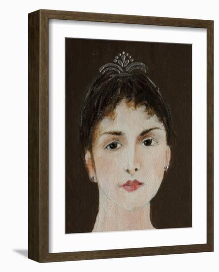 Close Up of Standing Ballerina-Susan Adams-Framed Giclee Print