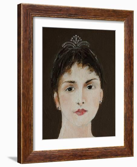 Close Up of Standing Ballerina-Susan Adams-Framed Giclee Print