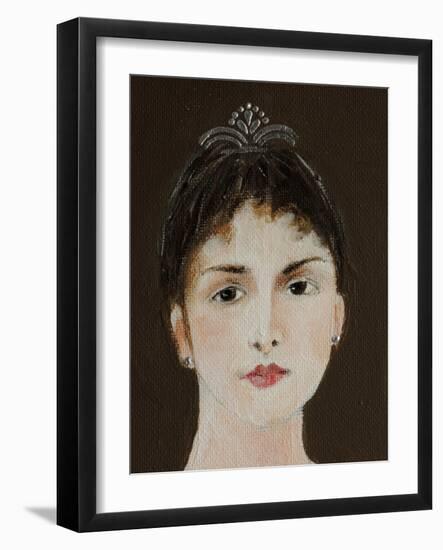 Close Up of Standing Ballerina-Susan Adams-Framed Giclee Print