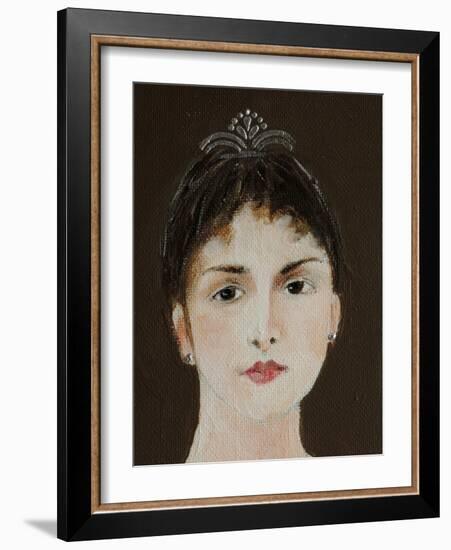 Close Up of Standing Ballerina-Susan Adams-Framed Giclee Print