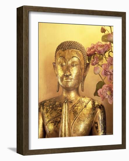 Close-up of Statue of the Buddha, Wat Pho (Wat Po) (Wat Phra Chetuphon), Bangkok, Thailand-Gavin Hellier-Framed Photographic Print