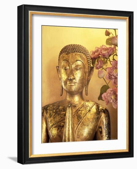 Close-up of Statue of the Buddha, Wat Pho (Wat Po) (Wat Phra Chetuphon), Bangkok, Thailand-Gavin Hellier-Framed Photographic Print