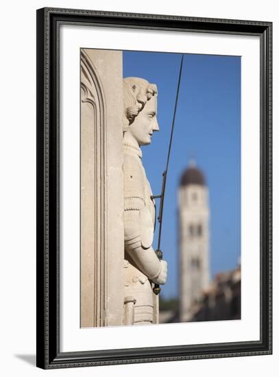 Close-Up of Statue on Placa, Dubrovnik, Croatia, Europe-John Miller-Framed Photographic Print