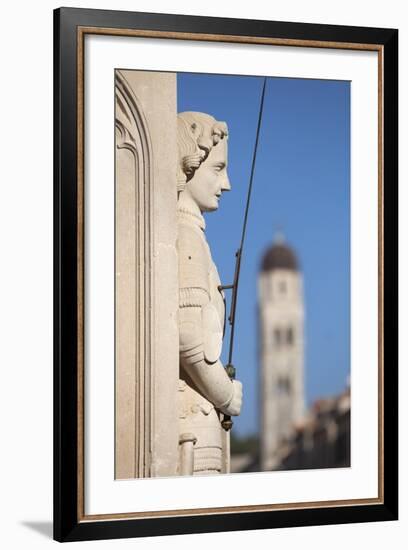 Close-Up of Statue on Placa, Dubrovnik, Croatia, Europe-John Miller-Framed Photographic Print