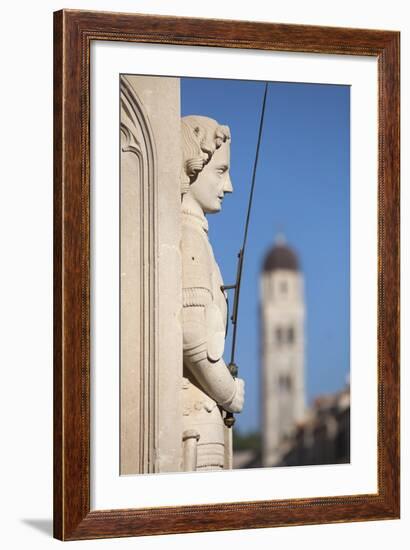 Close-Up of Statue on Placa, Dubrovnik, Croatia, Europe-John Miller-Framed Photographic Print