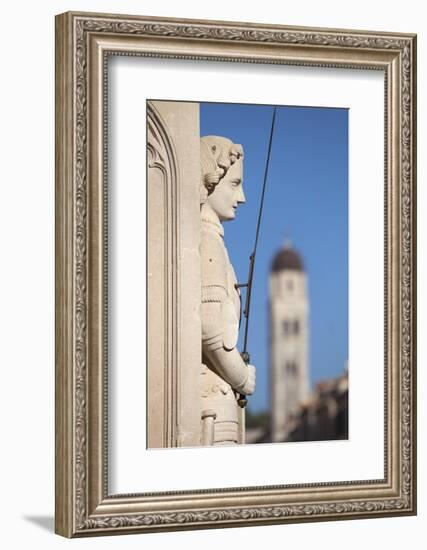 Close-Up of Statue on Placa, Dubrovnik, Croatia, Europe-John Miller-Framed Photographic Print