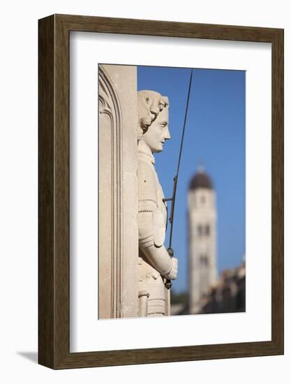 Close-Up of Statue on Placa, Dubrovnik, Croatia, Europe-John Miller-Framed Photographic Print