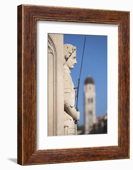 Close-Up of Statue on Placa, Dubrovnik, Croatia, Europe-John Miller-Framed Photographic Print