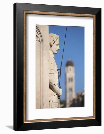 Close-Up of Statue on Placa, Dubrovnik, Croatia, Europe-John Miller-Framed Photographic Print