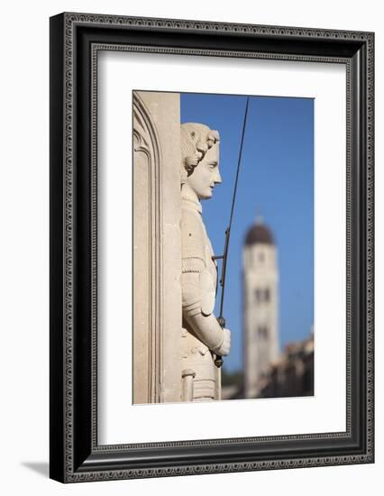 Close-Up of Statue on Placa, Dubrovnik, Croatia, Europe-John Miller-Framed Photographic Print