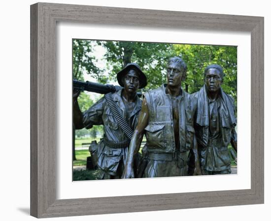 Close-Up of Statues on the Vietnam Veterans Memorial in Washington D.C., USA-Hodson Jonathan-Framed Photographic Print