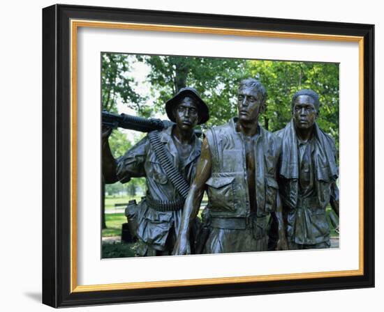 Close-Up of Statues on the Vietnam Veterans Memorial in Washington D.C., USA-Hodson Jonathan-Framed Photographic Print