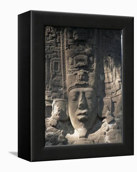 Close-Up of Stele E, Mayan Ruins, Quirigua, Unesco World Heritage Site, Guatemala, Central America-Upperhall-Framed Premier Image Canvas