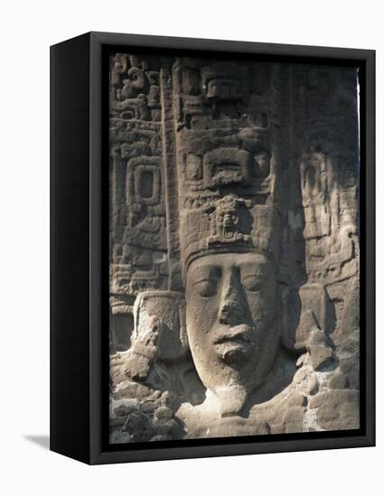 Close-Up of Stele E, Mayan Ruins, Quirigua, Unesco World Heritage Site, Guatemala, Central America-Upperhall-Framed Premier Image Canvas