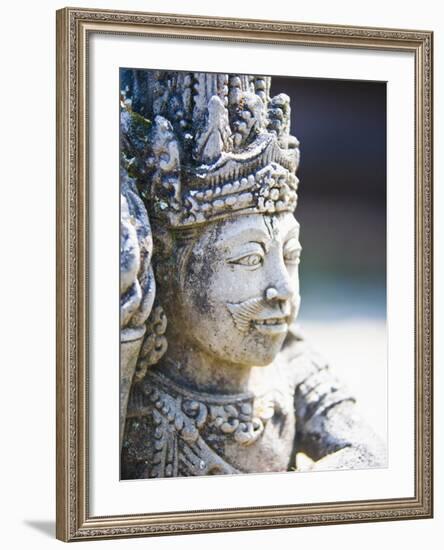 Close-Up of Stone Statue, Pura Tirta Empul Hindu Temple, Bali, Indonesia, Southeast Asia, Asia-Matthew Williams-Ellis-Framed Photographic Print