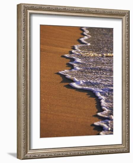 Close-up of Surf on a Sandy Beach-John Miller-Framed Photographic Print