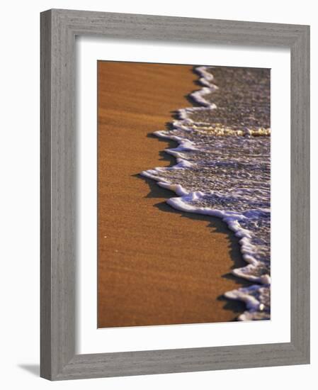 Close-up of Surf on a Sandy Beach-John Miller-Framed Photographic Print