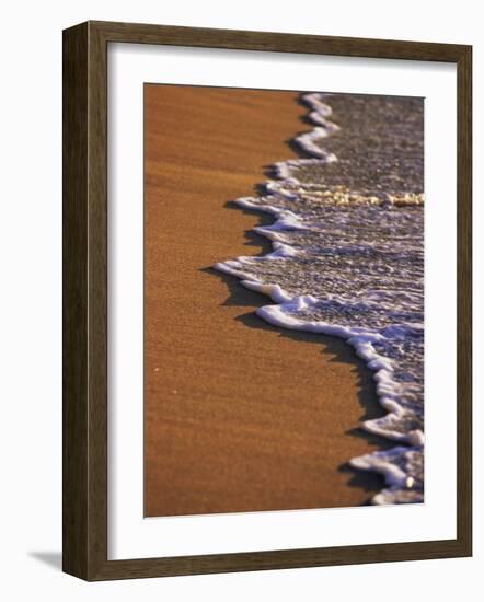 Close-up of Surf on a Sandy Beach-John Miller-Framed Photographic Print