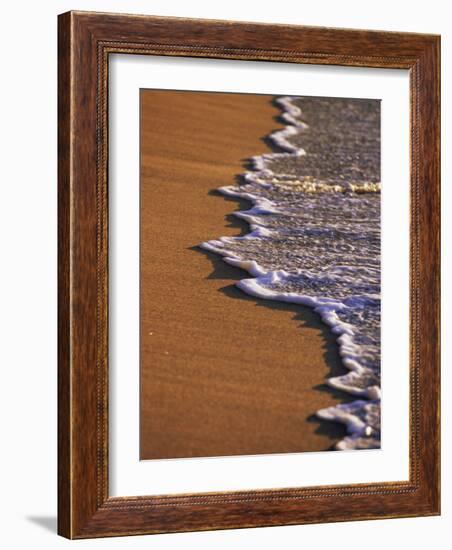 Close-up of Surf on a Sandy Beach-John Miller-Framed Photographic Print