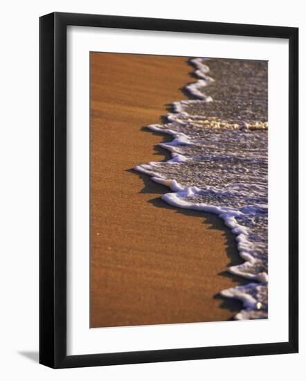 Close-up of Surf on a Sandy Beach-John Miller-Framed Photographic Print