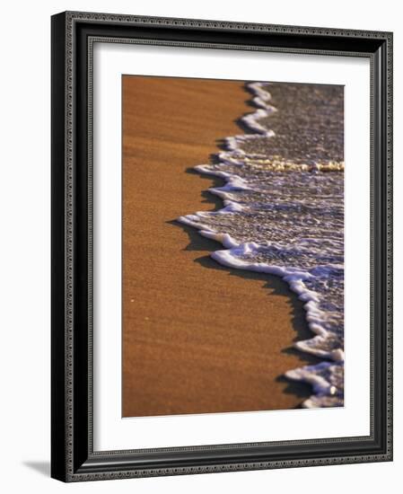 Close-up of Surf on a Sandy Beach-John Miller-Framed Photographic Print