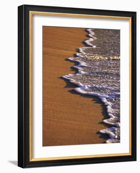 Close-up of Surf on a Sandy Beach-John Miller-Framed Photographic Print