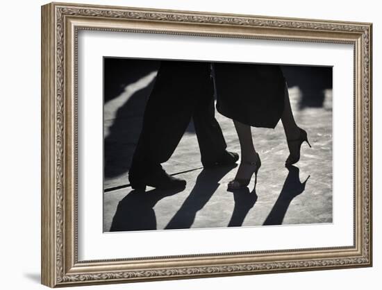 Close-Up Of Tango Dancers-null-Framed Art Print