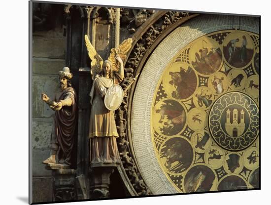 Close-Up of the Astronomical Clock, Town Hall, Old Town Square, Prague, Czech Republic-Upperhall-Mounted Photographic Print