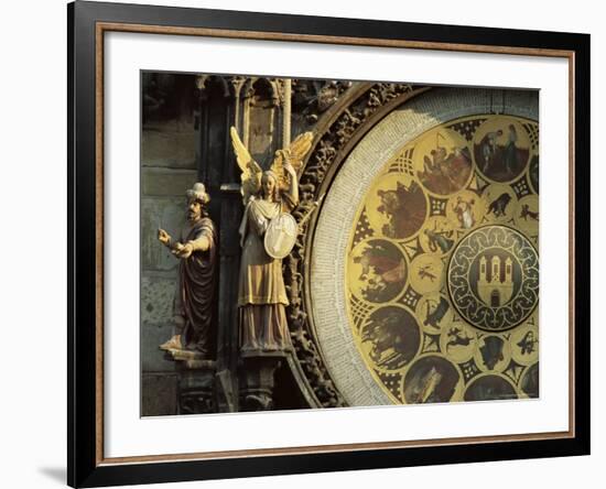 Close-Up of the Astronomical Clock, Town Hall, Old Town Square, Prague, Czech Republic-Upperhall-Framed Photographic Print