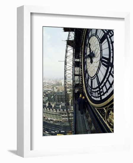 Close-Up of the Clock Face of Big Ben, Houses of Parliament, Westminster, London, England-Adam Woolfitt-Framed Photographic Print