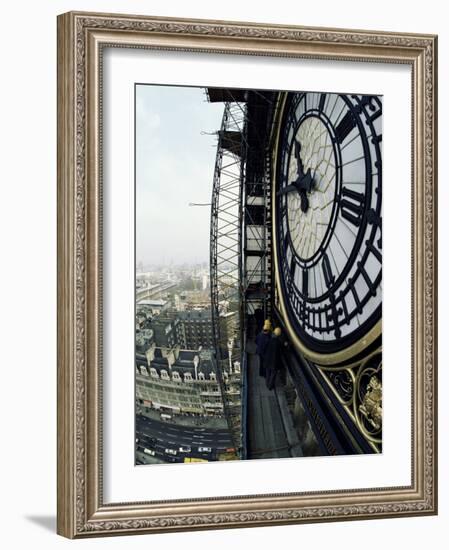 Close-Up of the Clock Face of Big Ben, Houses of Parliament, Westminster, London, England-Adam Woolfitt-Framed Photographic Print