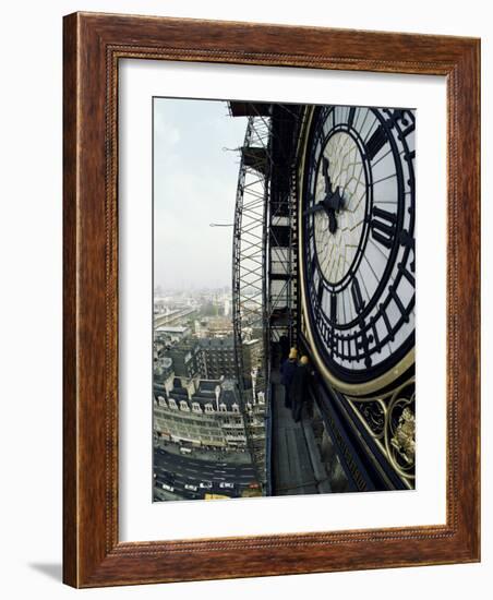 Close-Up of the Clock Face of Big Ben, Houses of Parliament, Westminster, London, England-Adam Woolfitt-Framed Photographic Print