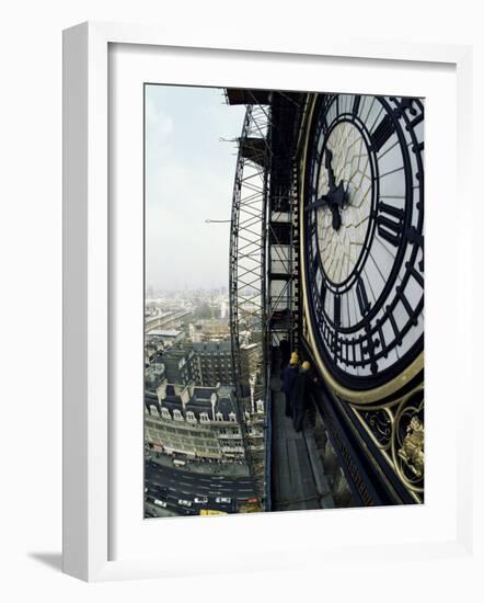 Close-Up of the Clock Face of Big Ben, Houses of Parliament, Westminster, London, England-Adam Woolfitt-Framed Photographic Print