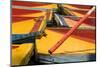 Close Up of the Colourful Wooden Boats at the Floating Gardens in Xochimilco-John Woodworth-Mounted Photographic Print