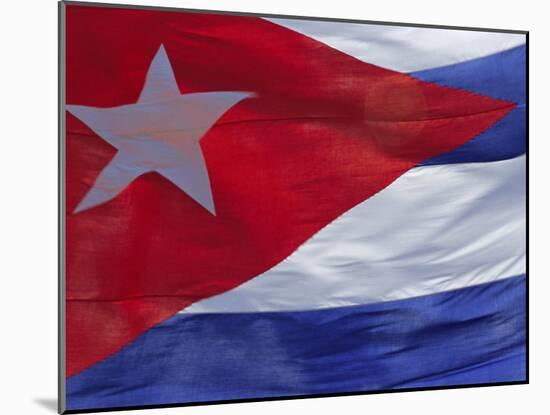 Close-up of the Cuban Flag, Havana, Cuba-Gavin Hellier-Mounted Photographic Print