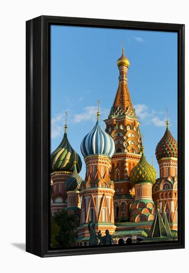 Close-up of the domes of St. Basil's Cathedral, UNESCO World Heritage Site, Moscow, Russia, Europe-Miles Ertman-Framed Premier Image Canvas