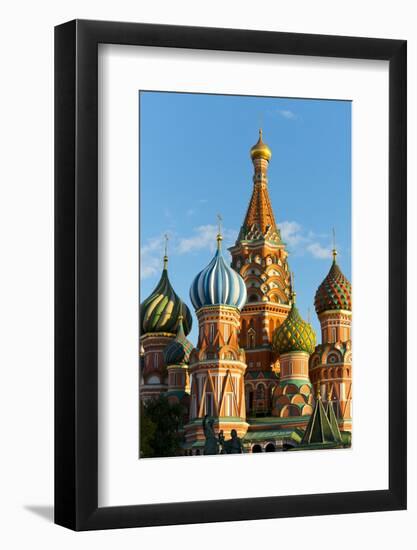 Close-up of the domes of St. Basil's Cathedral, UNESCO World Heritage Site, Moscow, Russia, Europe-Miles Ertman-Framed Photographic Print