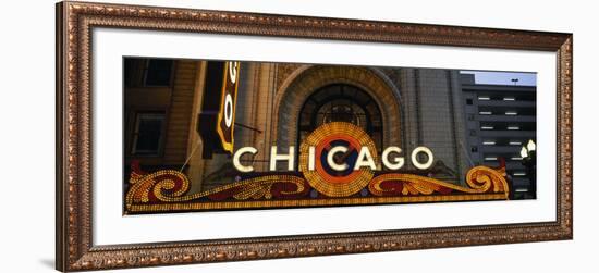 Close-up of the Entrance of a Stage Theater, Chicago Theater, Chicago, Illinois, USA-null-Framed Photographic Print