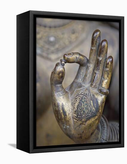 Close-Up of the Hand of Ganga, Kathmandu Valley, Nepal-Don Smith-Framed Premier Image Canvas