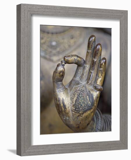 Close-Up of the Hand of Ganga, Kathmandu Valley, Nepal-Don Smith-Framed Photographic Print