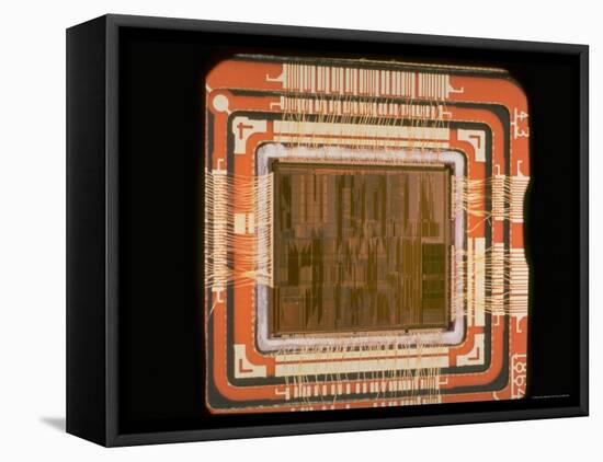 Close Up of the Internal Structure of an Intel Pentium Processor with MMX Technology-Ted Thai-Framed Premier Image Canvas