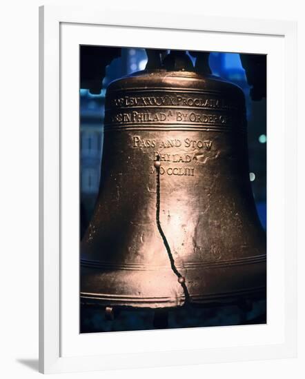 Close-up of the Liberty Bell, Philadelphia, Pennsylvania, USA-null-Framed Photographic Print